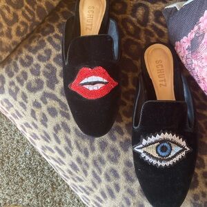Schutz velvet slip ons